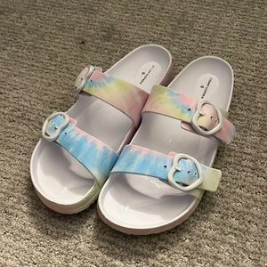Stoney Clover sandals tye dye size 8